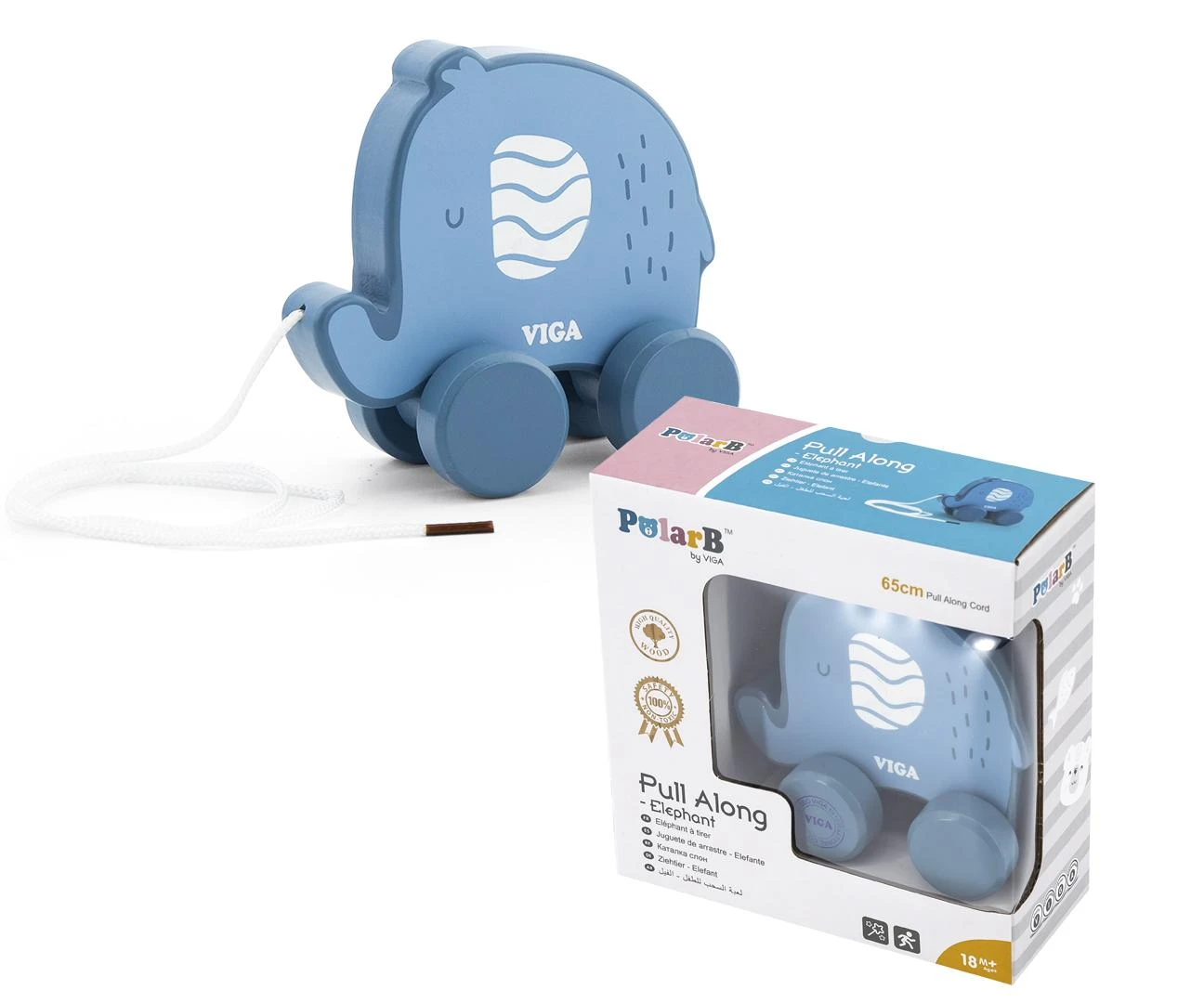 Viga Toys Medinis dramblys Viga - PolarB