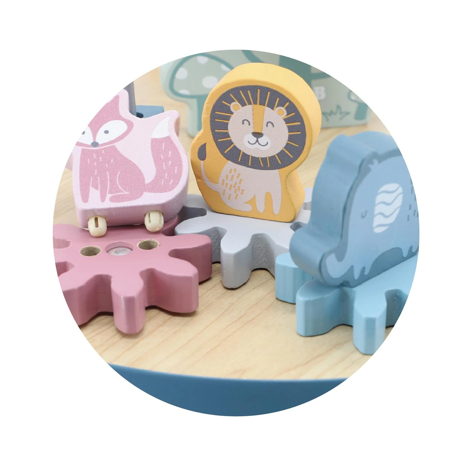 Viga Toys Medinis Edukacinis Stalas Manipuliacija Su Gyvūnais