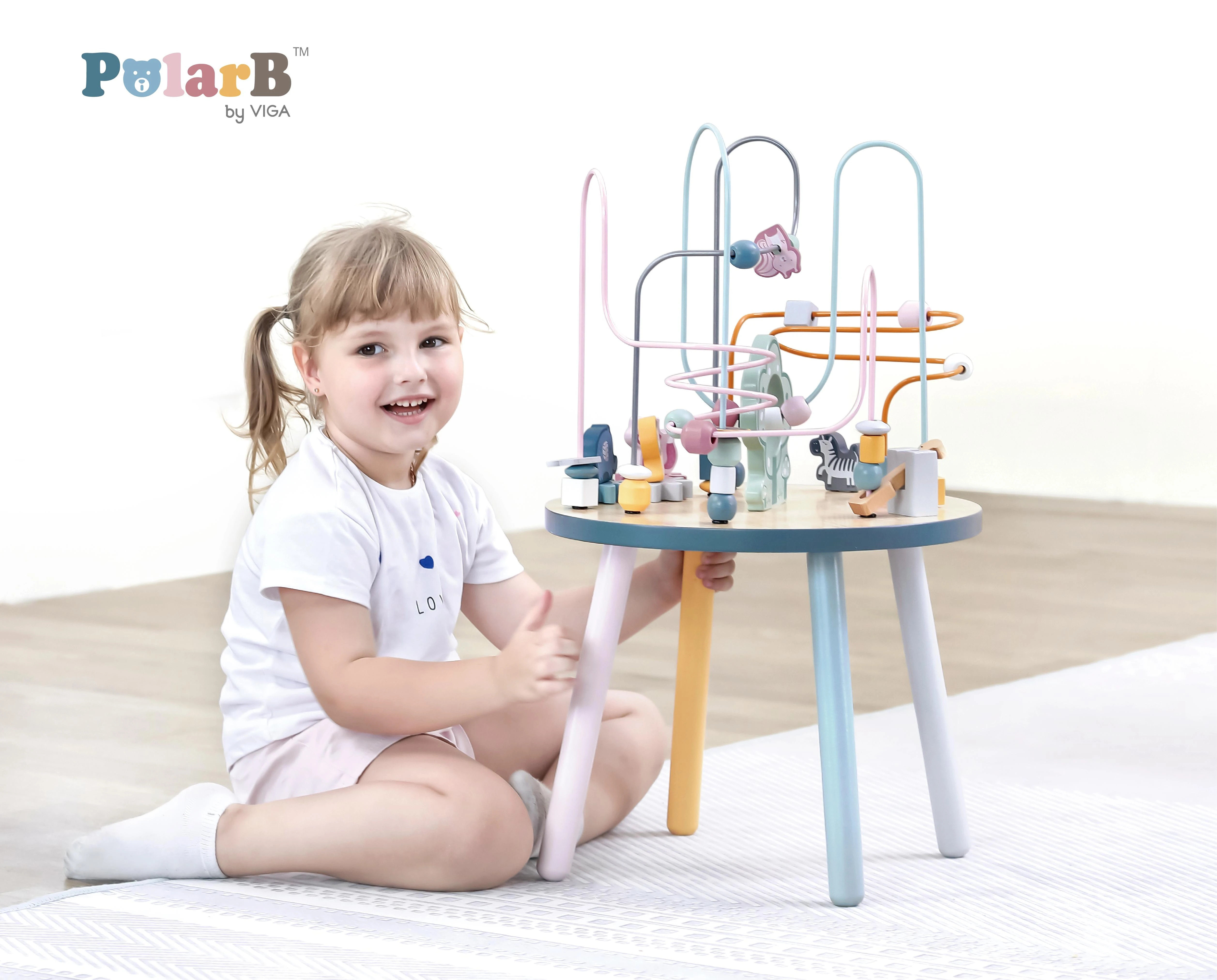 Viga Toys Medinis Edukacinis Stalas Manipuliacija Su Gyvūnais