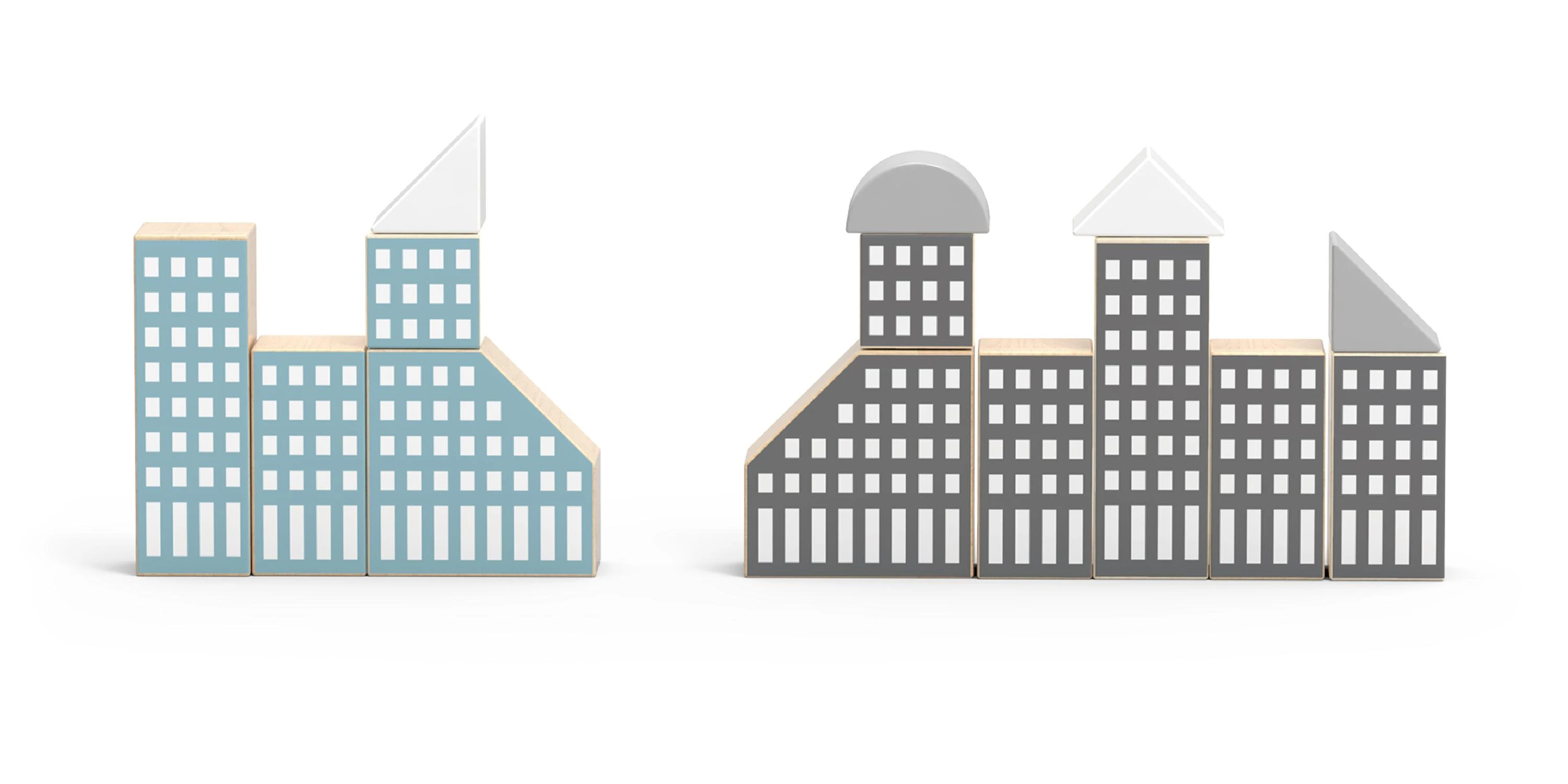 Viga Toys „Viga Polarb“ medinis tyčiojimasis su „Blocks City 56 EL“.