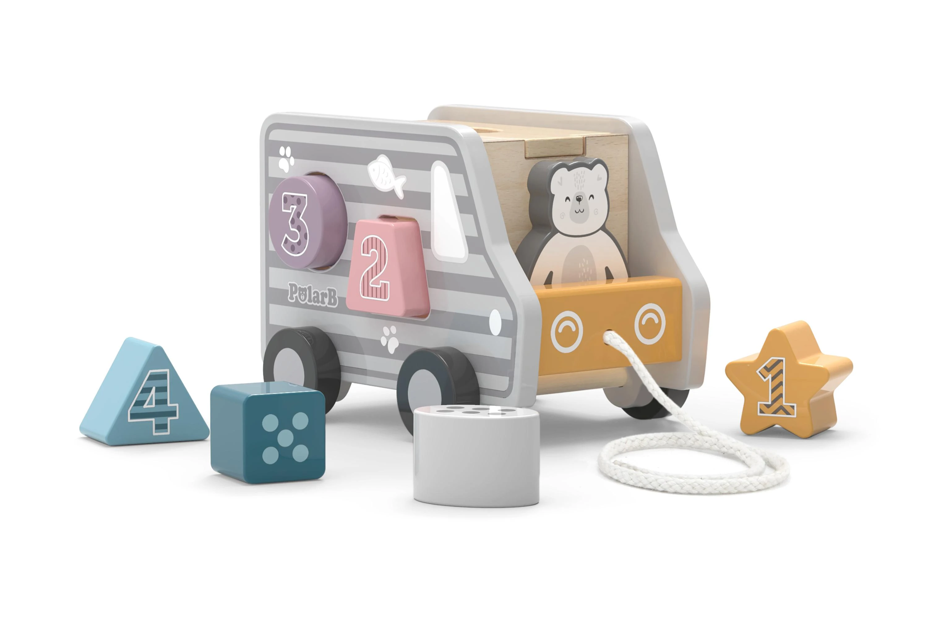 Viga Toys Medinis automobilis, kad patrauktų viga žaislus