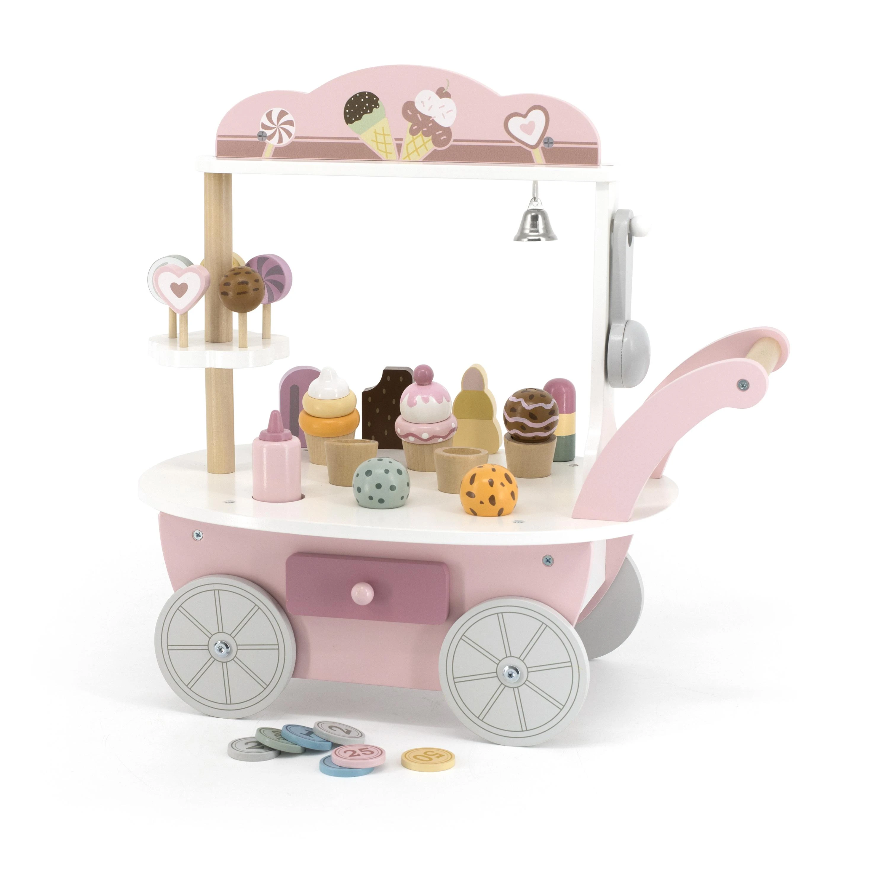 Viga Toys VIGA Cukraninė Lodziarnia 3w1 - Pasiruošęs žaisti su saldumynais