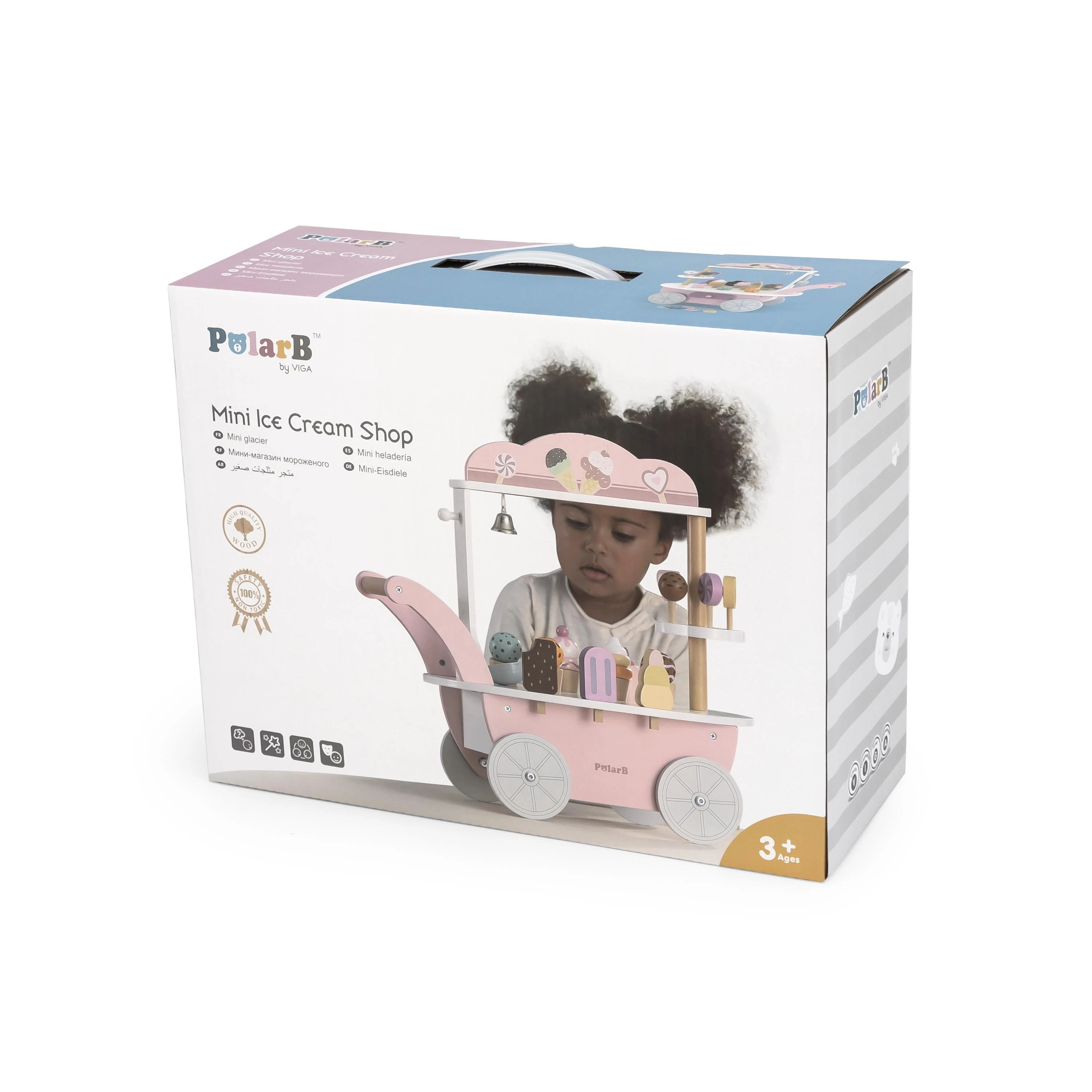 Viga Toys VIGA Cukraninė Lodziarnia 3w1 - Pasiruošęs žaisti su saldumynais