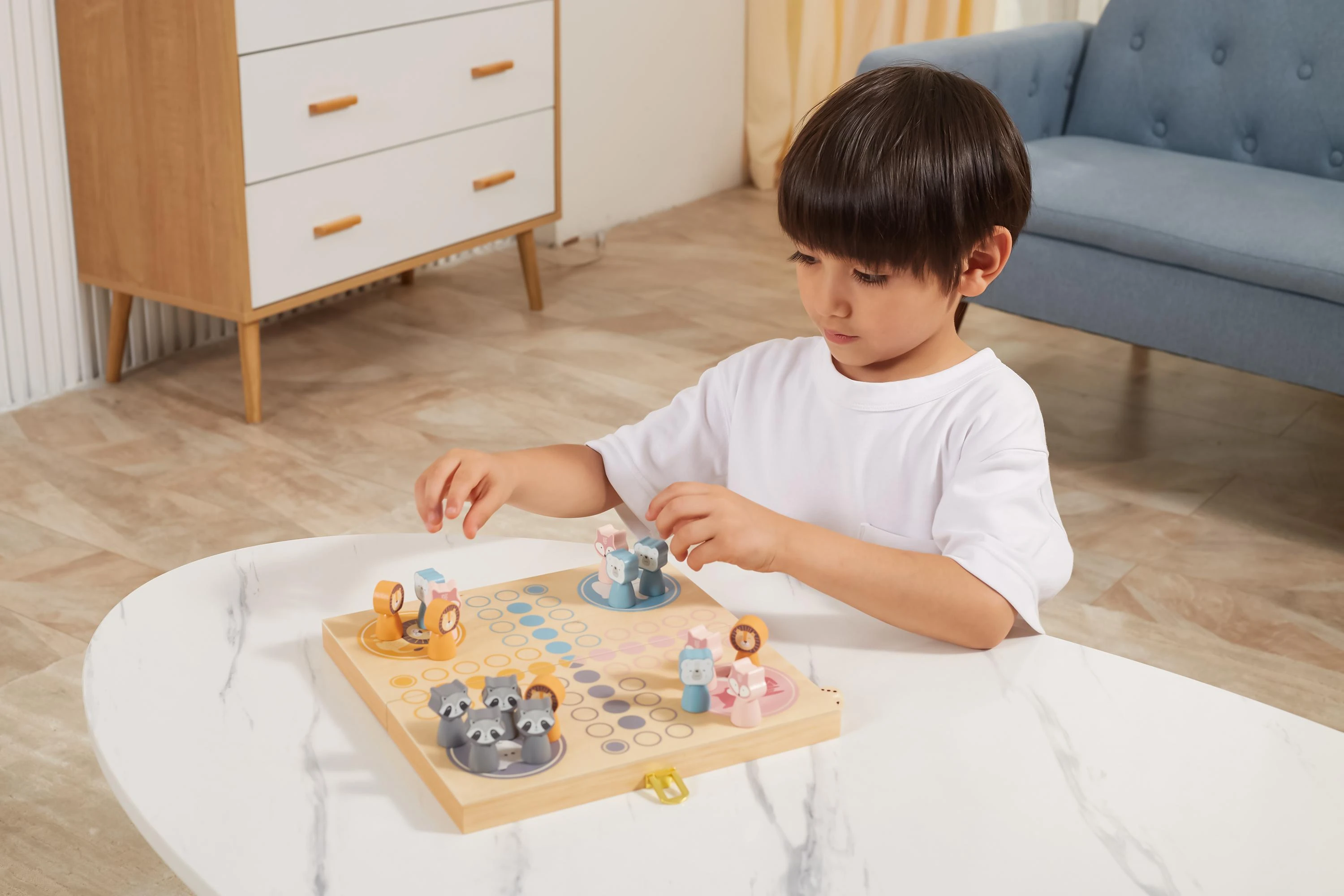 Viga PolarB Stalo žaidimas Ludo, 16 figūrų, medinis