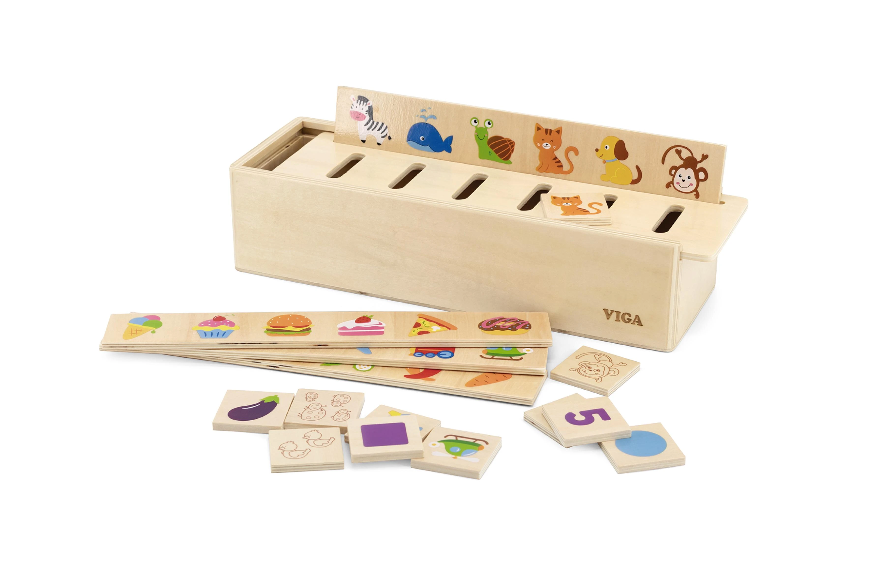 Viga Medinis edukacinis Montessori tipo rūšiuoklis