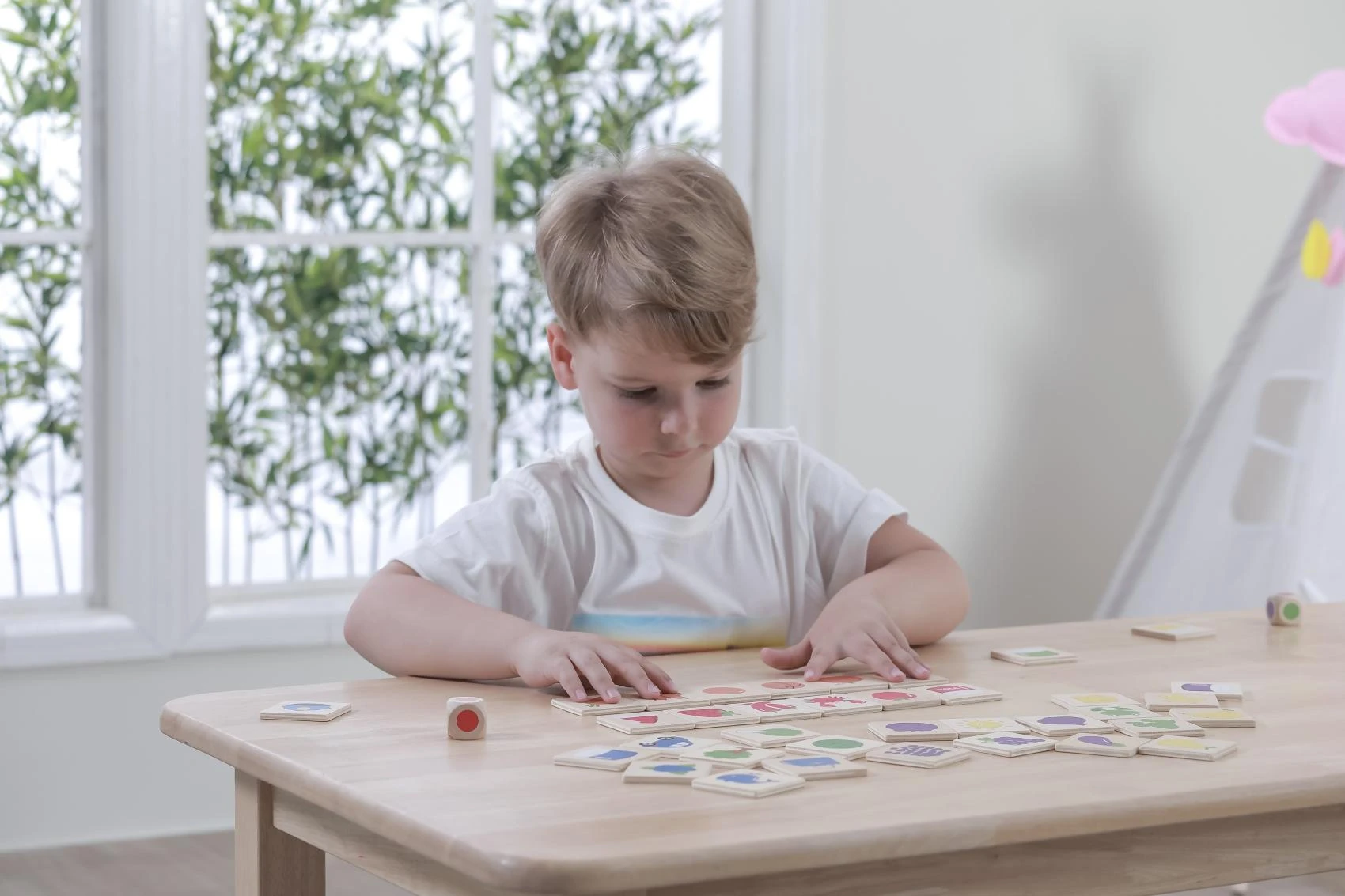 VIGA Medinė edukacinė dėlionė Spalvų ir formų atpažinimui 38 vnt. Montessori