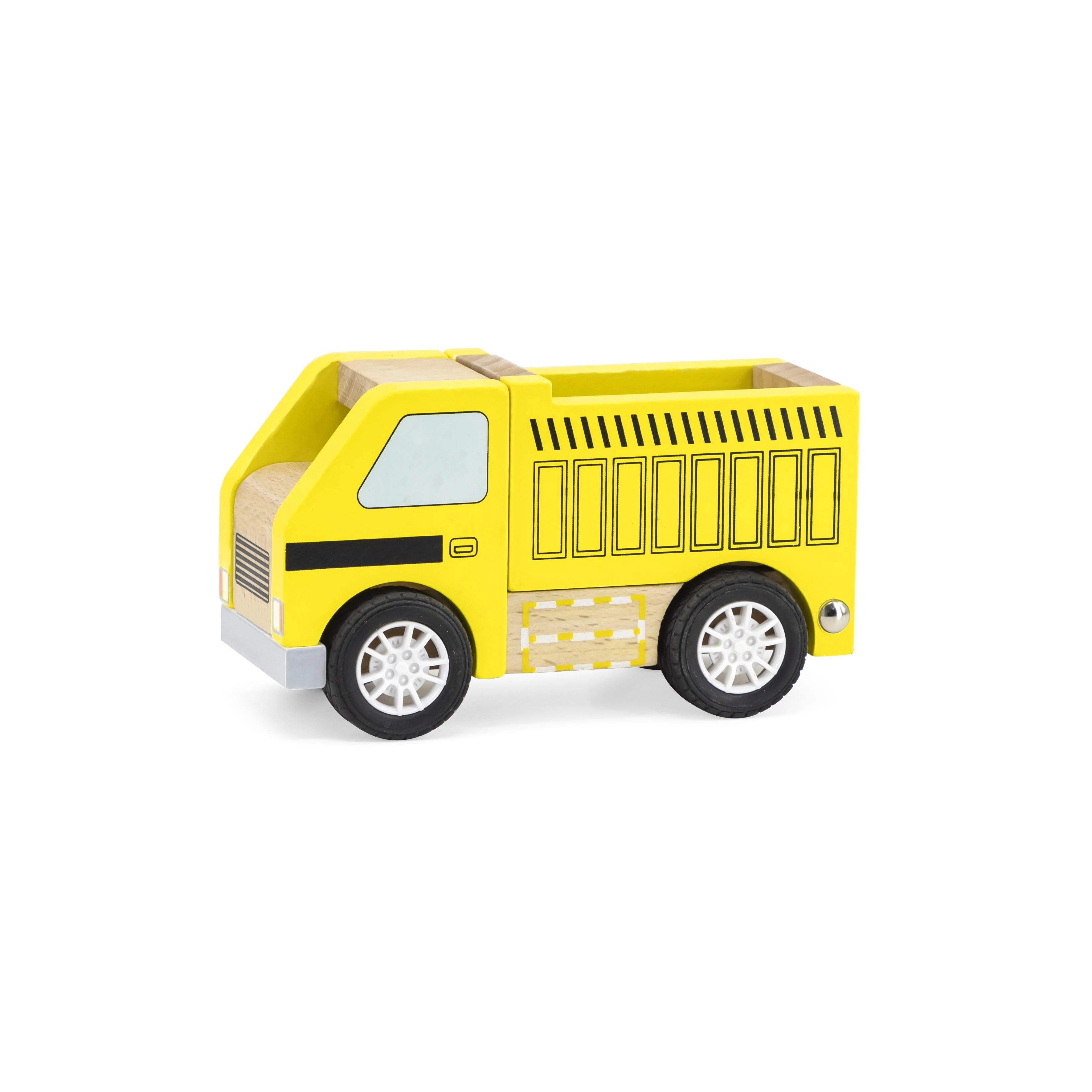 Viga Toys Viga medinis geltonasis sunkvežimis
