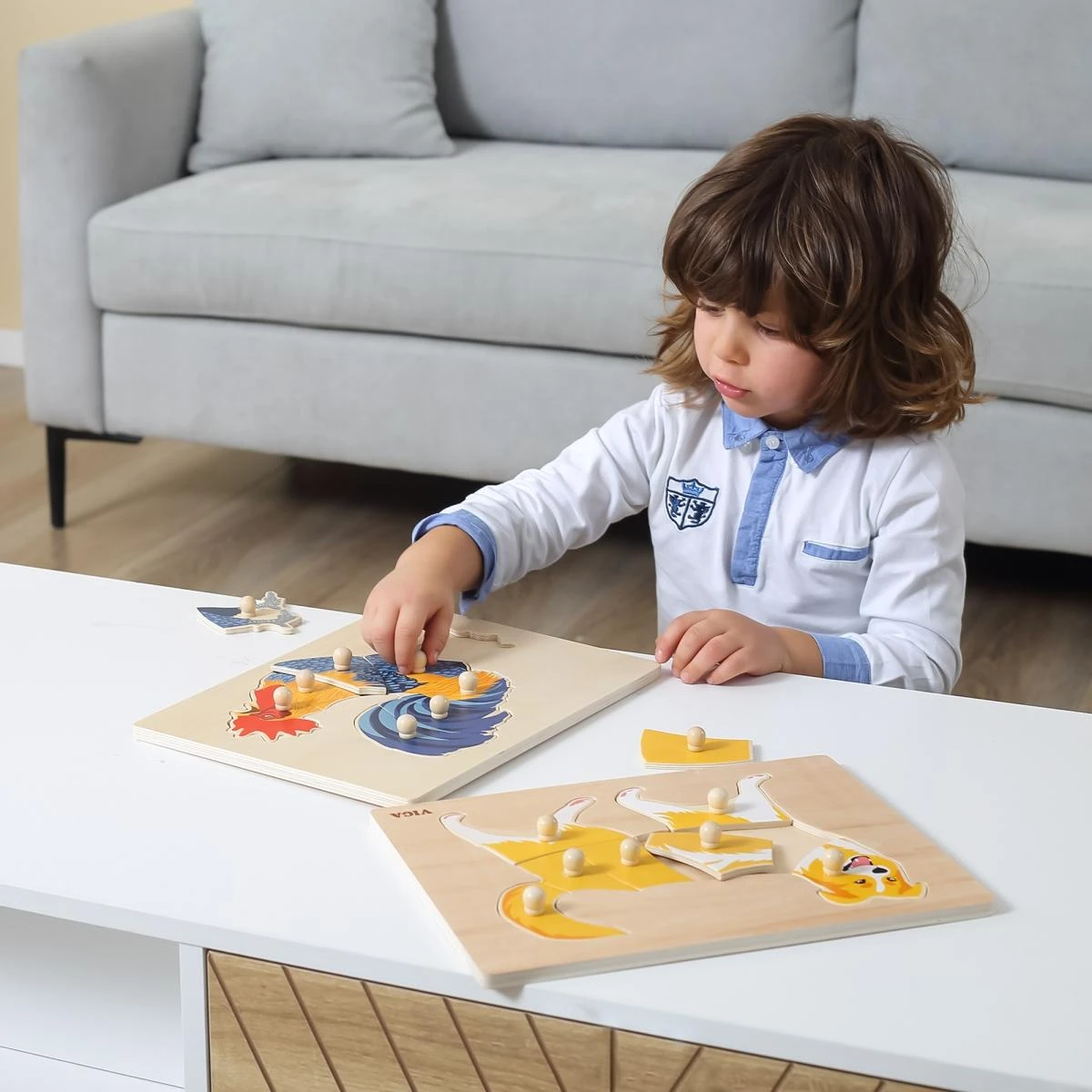 VIGA Medinis Dėlionė Montessori Kiaušiniai su Smeigtukais