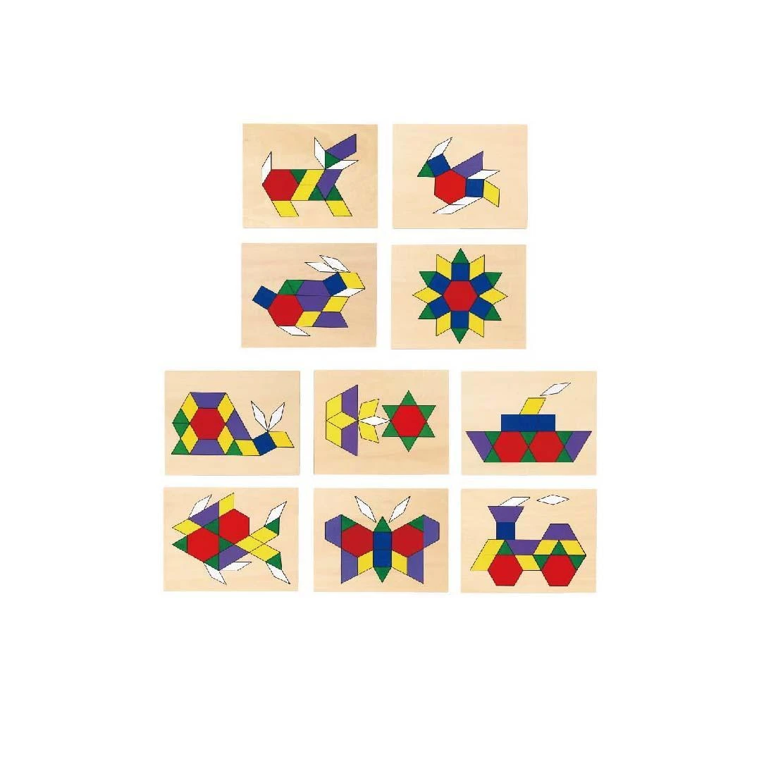 Viga Žaidimų Kirtimė Mozaika 148 detalių Geometrinė Montessori