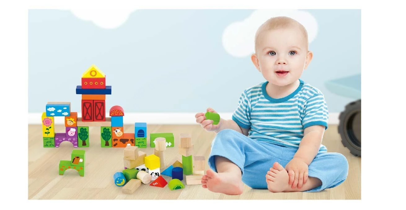 Viga medinės kaladėlės 50 vnt 24M+ 50285