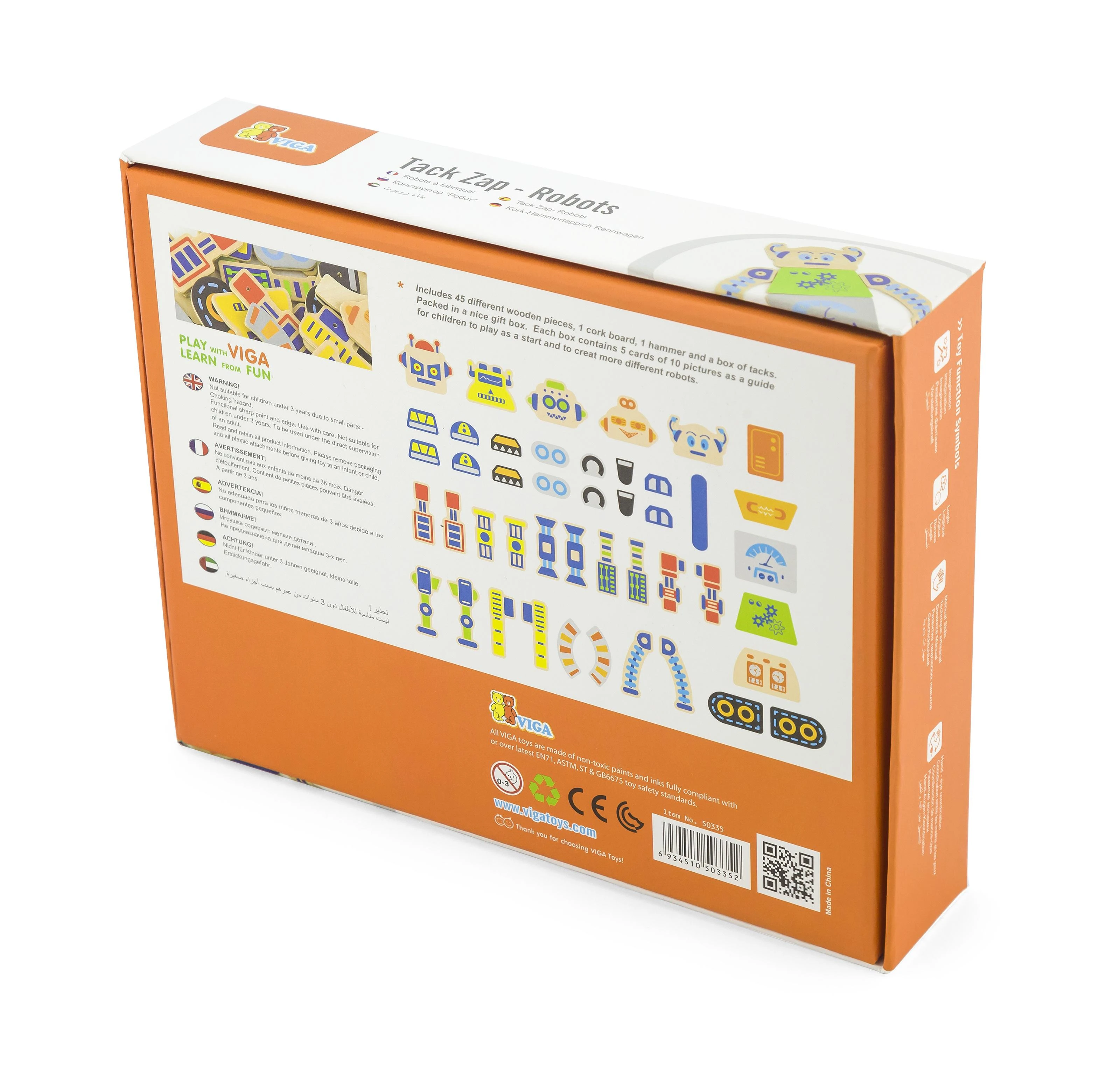 Viga Toys Medinė Priešgaisrinė Statyba 45 elementai