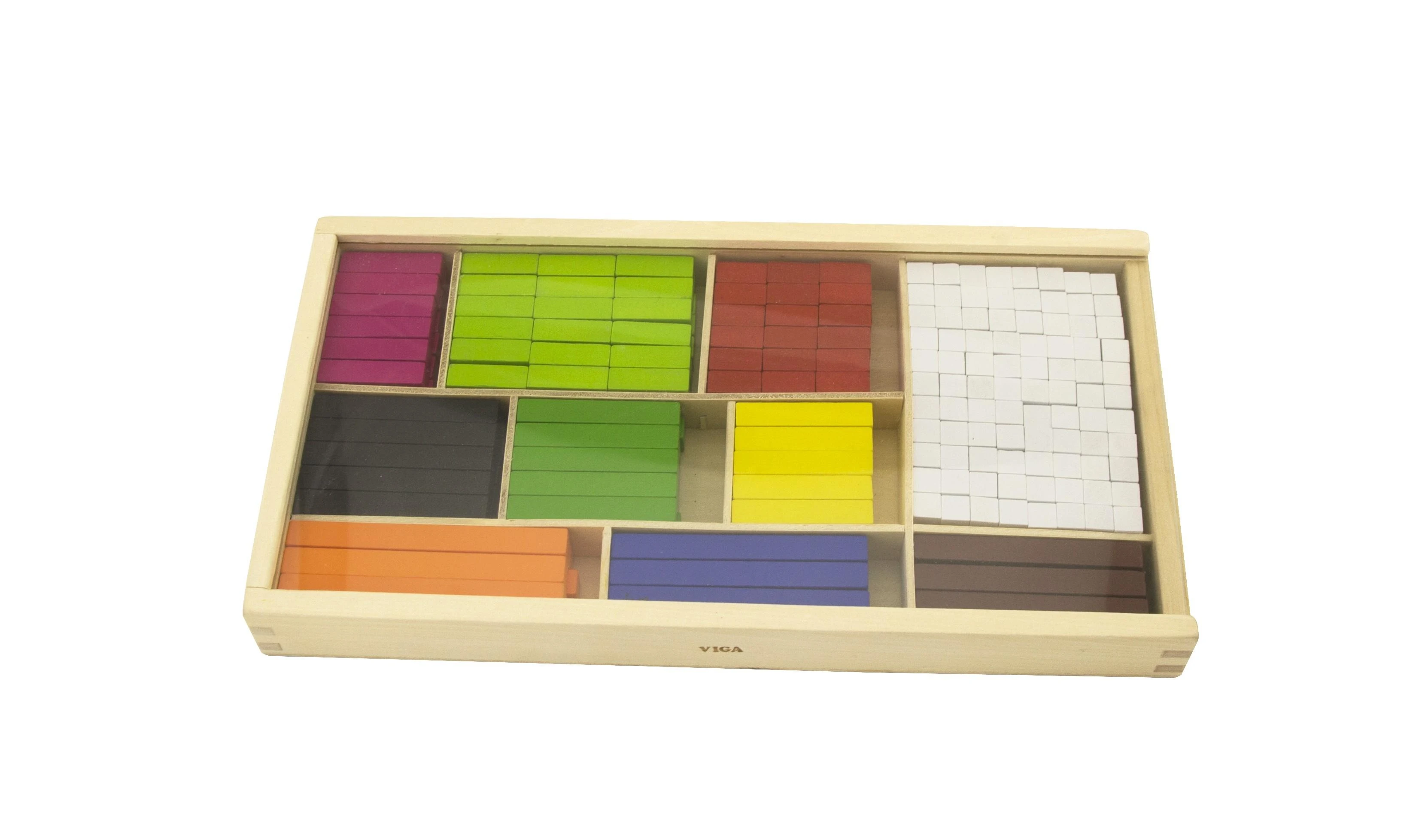 VIGA Edukaciniai Matematiniai Klockiai Cuisenaire'a, 308 vnt.