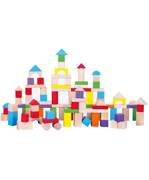 Viga Toys Viga Žaislai Viga 59697 Medinės kaladėlės -100 elementų