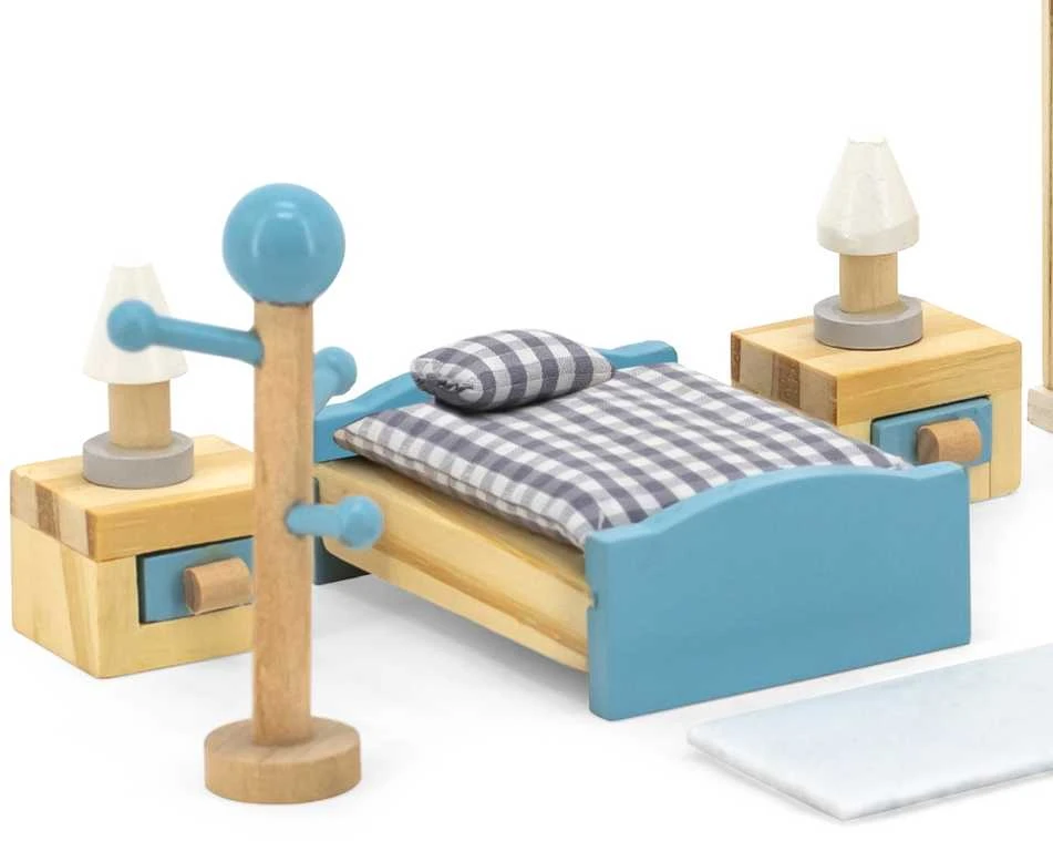 Viga Toys VIGA Lėlių namelis Baldai Miegamajam