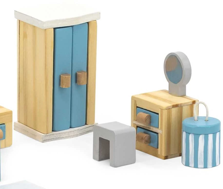 Viga Toys VIGA Lėlių namelis Baldai Miegamajam