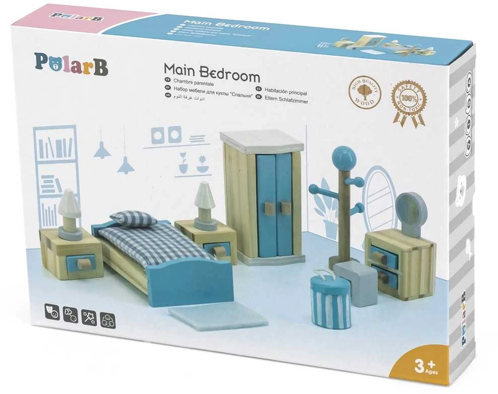 Viga Toys VIGA Lėlių namelis Baldai Miegamajam