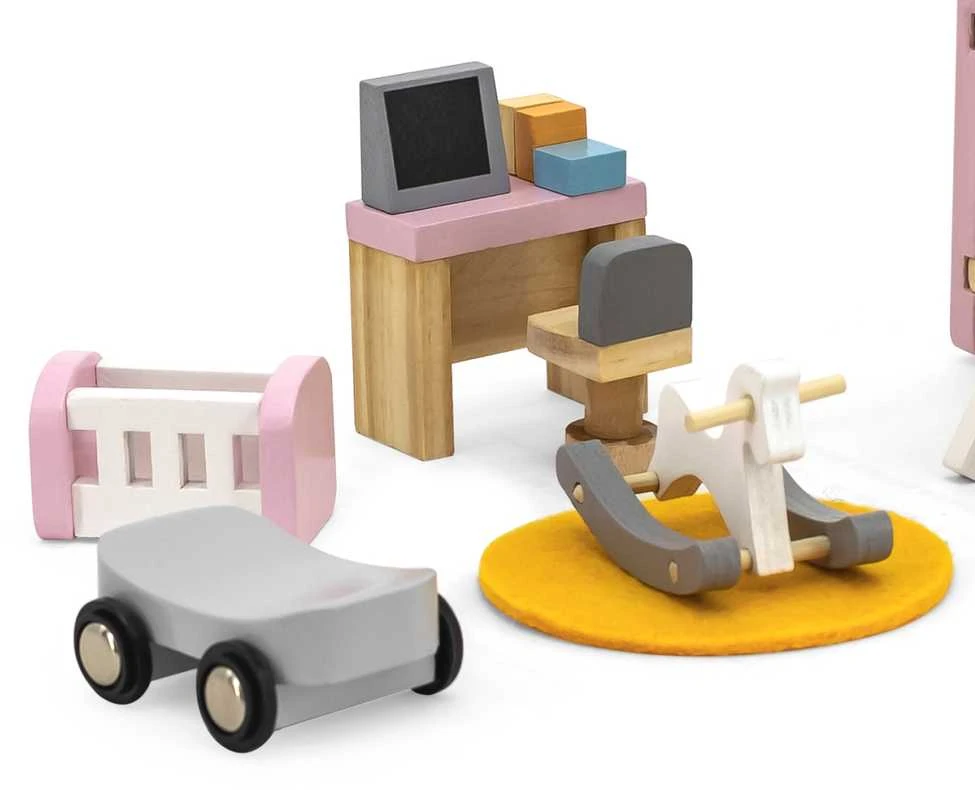Viga Toys „Viga Polarb“ baldų rinkinys lėlių namams vaikams