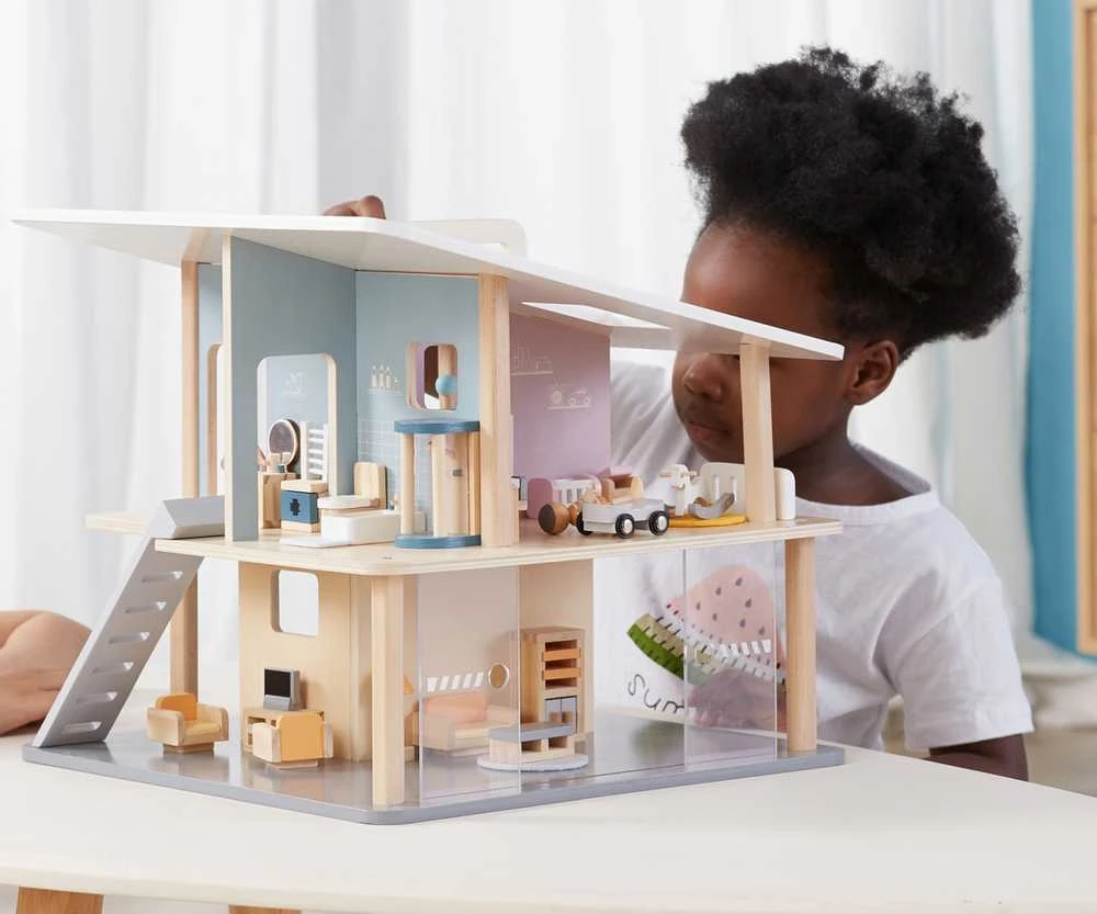 Viga Toys „Viga Polarb“ baldų rinkinys lėlių namams vaikams