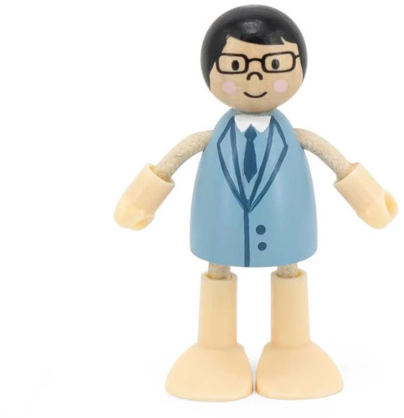 Viga Toys VIGA Medinės Lėlės Šeima 4 Figūros