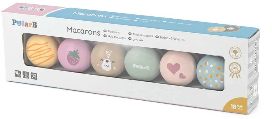 Viga Toys Viga PolarB Mediniai Makaronai 6 Vnt. Rinkinys