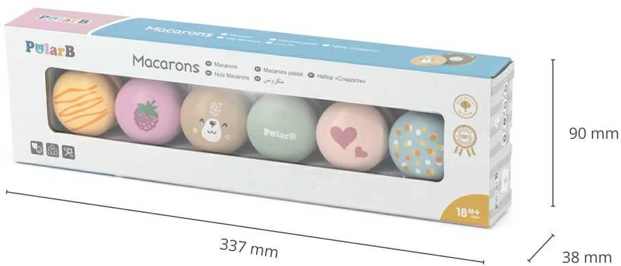 Viga Toys Viga PolarB Mediniai Makaronai 6 Vnt. Rinkinys