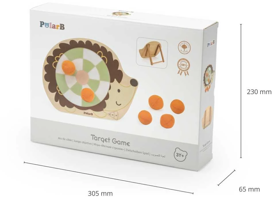Viga Toys VIGA 44242 PolarB medinis arkadinis žaidimas ežiukas