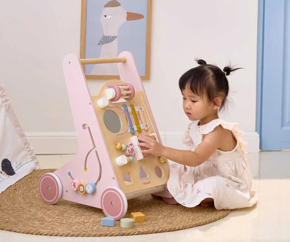 Viga Toys Medinis rožinis stumdukas PolarB