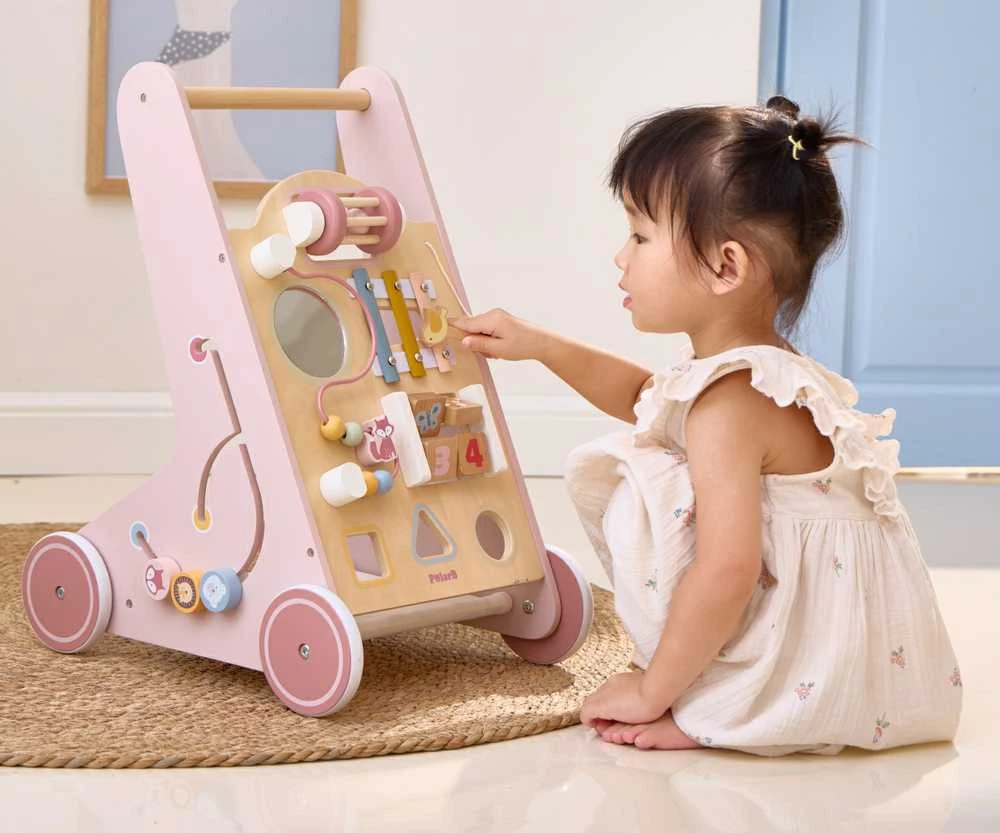 Viga Toys Medinis rožinis stumdukas PolarB