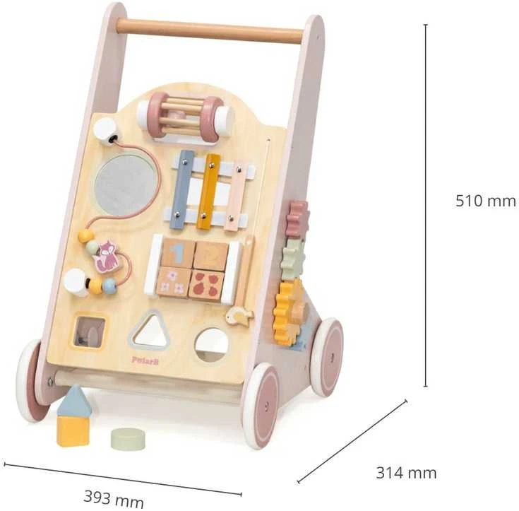 Viga Toys Medinis rožinis stumdukas PolarB