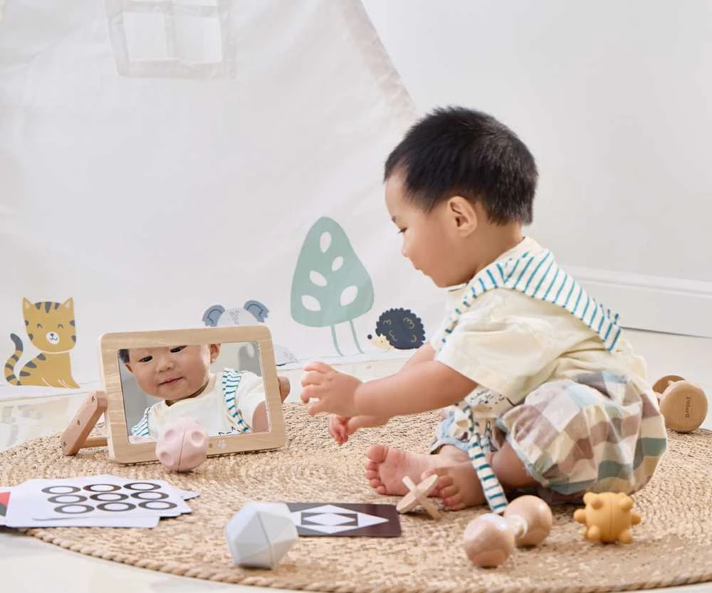 Viga PolarB medinis edukacinis žaislų rinkinys Grow-with-Me Box (0 - 6 mėn.)