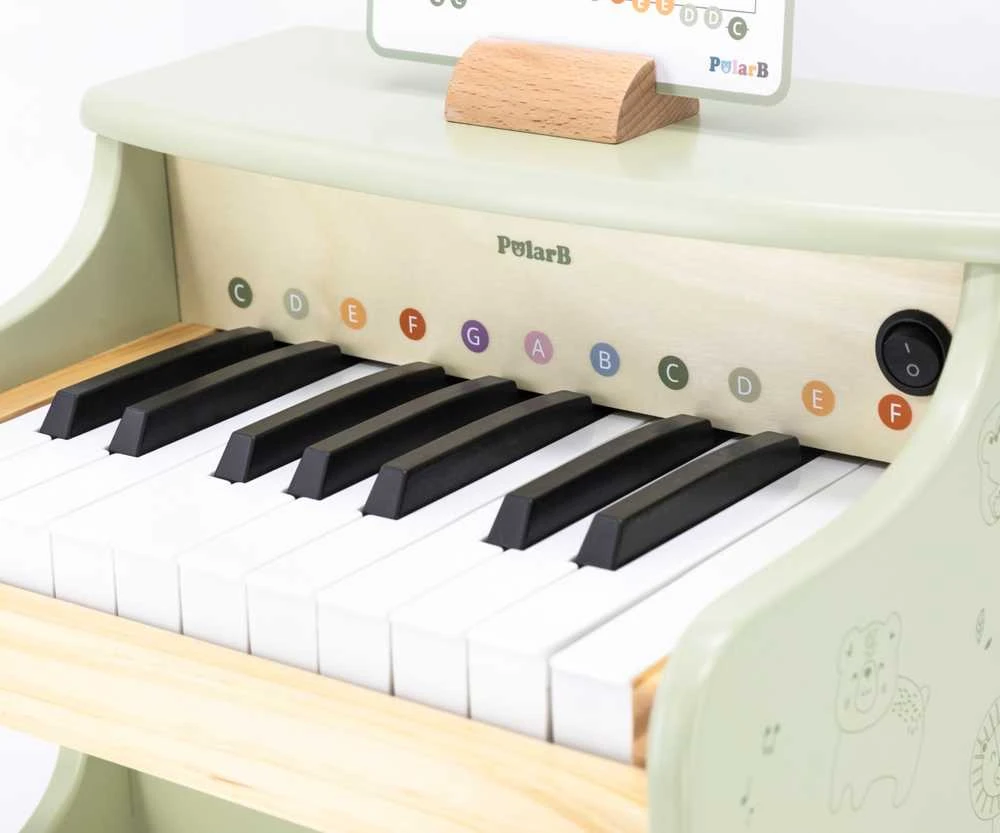 Vaikiškas medinis pianinas VIGA žalias