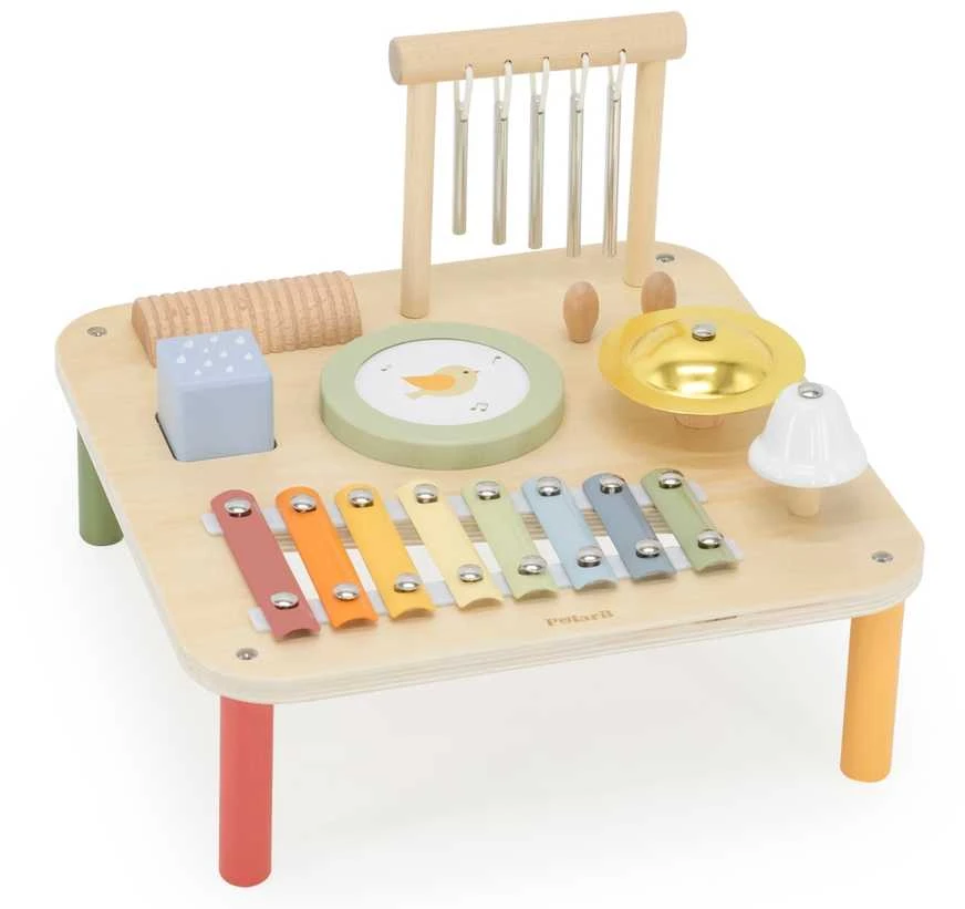 Viga medinis edukacinis muzikinis sensorinis stalas 7 in 1