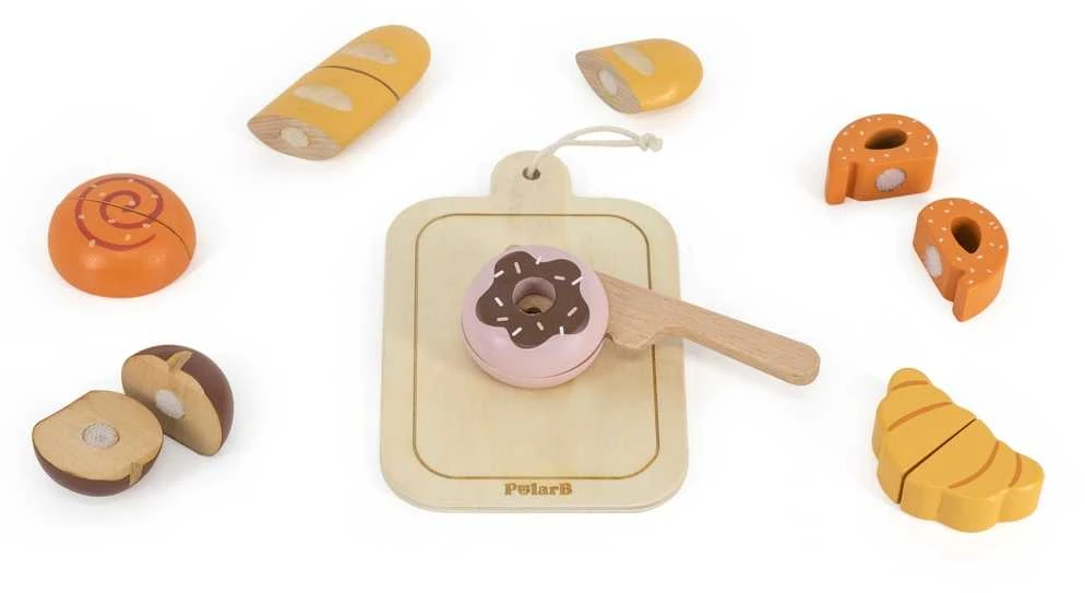 Viga Toys Medinis pusryčių rinkinys mažajam kepėjui VIGA 18 mėn