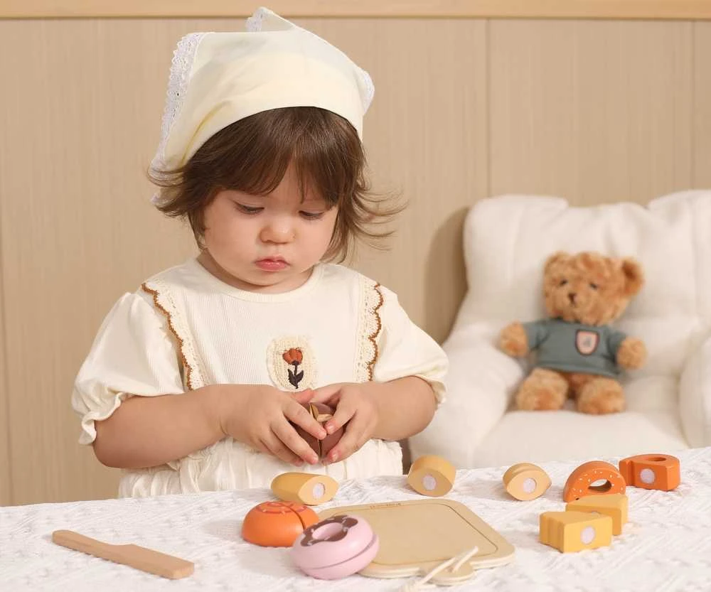 Viga Toys Medinis pusryčių rinkinys mažajam kepėjui VIGA 18 mėn