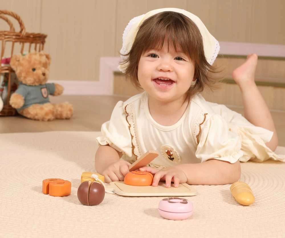 Viga Toys Medinis pusryčių rinkinys mažajam kepėjui VIGA 18 mėn