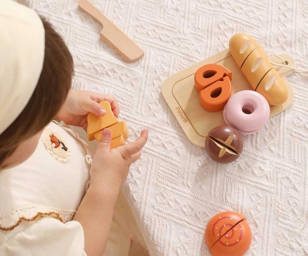 Viga Toys Medinis pusryčių rinkinys mažajam kepėjui VIGA 18 mėn