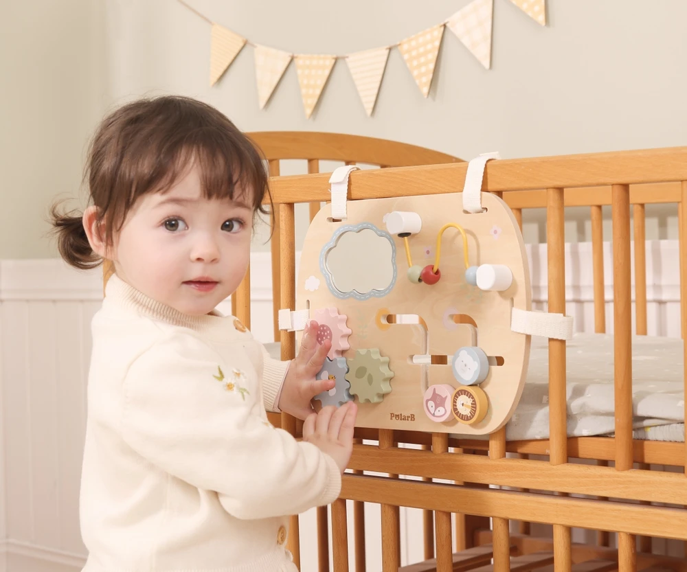 Classic World Medinė Montessori lavinamoji lentelė VIGA daugiafunkcis atradimų stendas mažyliams