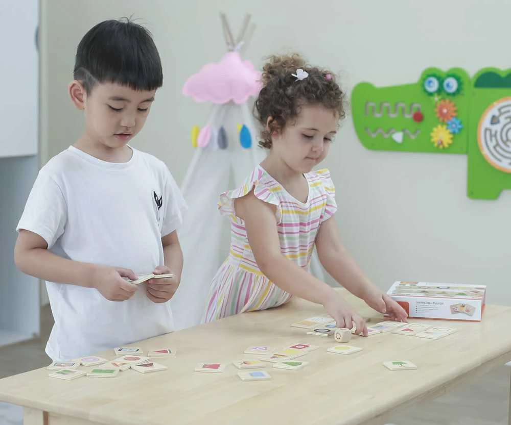Viga Toys Medinis edukacinis žaidimas formų rūšiavimo dėlionė VIGA 37vnt
