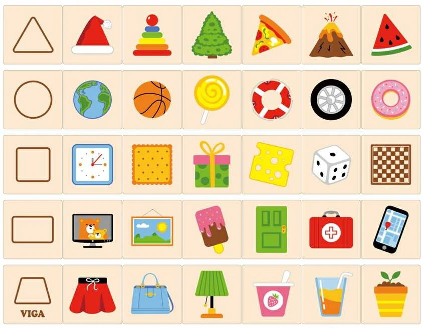 Viga Toys Medinis edukacinis žaidimas formų rūšiavimo dėlionė VIGA 37vnt