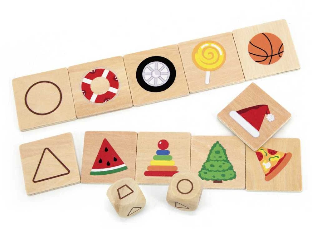 Viga Toys Medinis edukacinis žaidimas formų rūšiavimo dėlionė VIGA 37vnt