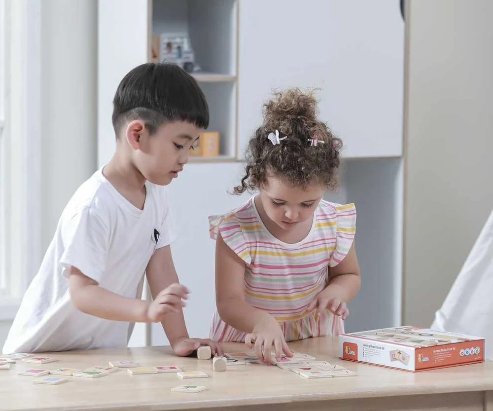 Viga Toys Medinis edukacinis žaidimas formų rūšiavimo dėlionė VIGA 37vnt