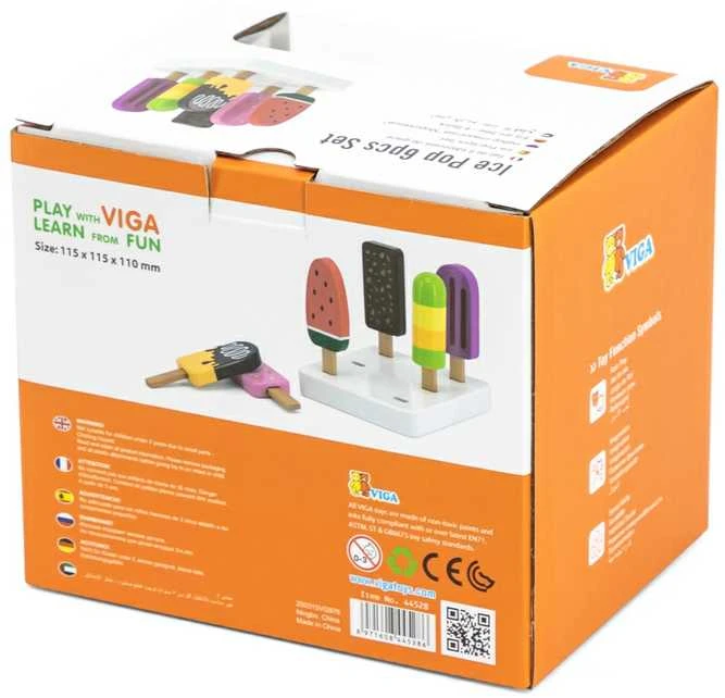 Viga Toys VIGA Medinė Žaislų Rinkinys - Ledai Ant Lazdelės?