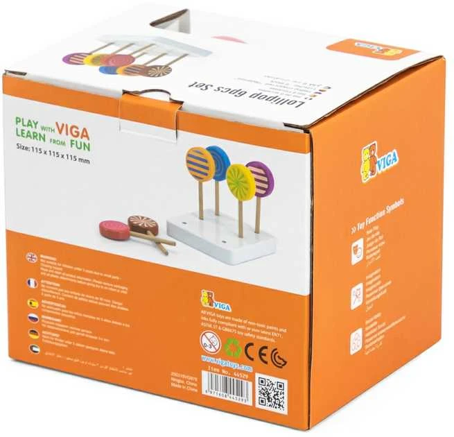 Viga Toys Viga Mediniai Lollipopai Rinkinys 6 vnt.