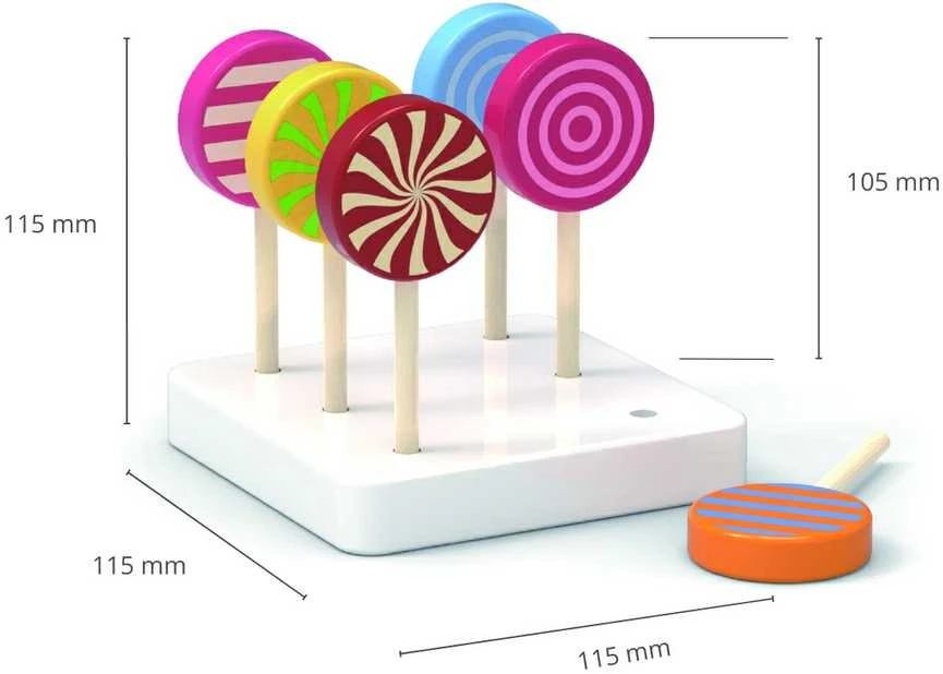 Viga Toys Viga Mediniai Lollipopai Rinkinys 6 vnt.