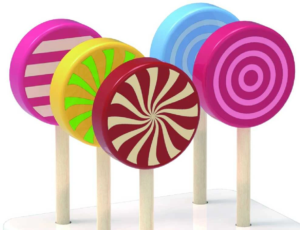 Viga Toys Viga Mediniai Lollipopai Rinkinys 6 vnt.