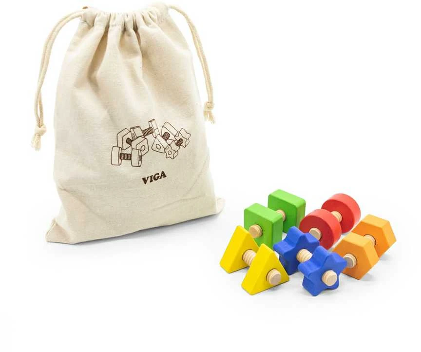 Viga Toys Veržlės ir varžtai“, VIGA rankų miklumą lavinantis žaislas