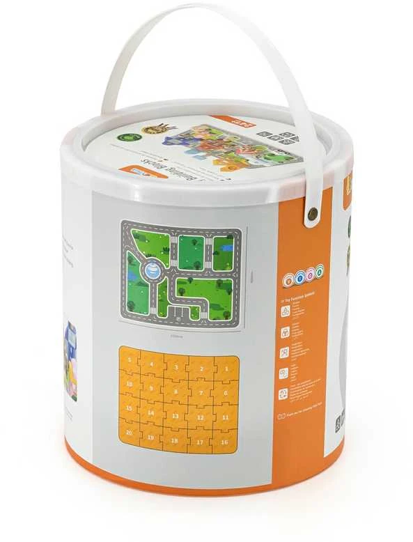 Viga Toys Viga Medinis Miesto Statybos Rinkinys Su Dėžute