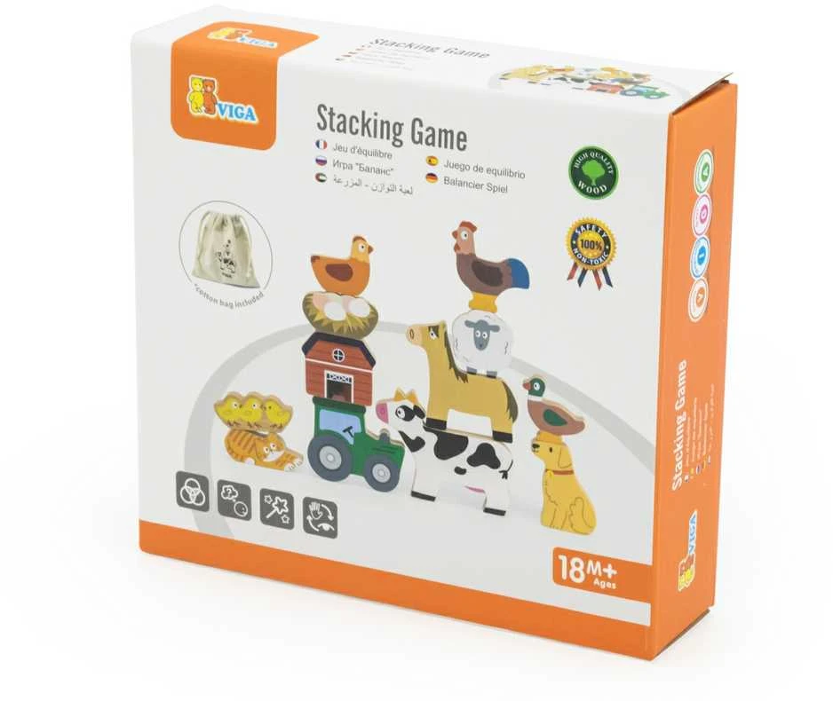 Viga Toys Viga Medinė Žaislai Stovintys Ūkiniai Gyvūnai