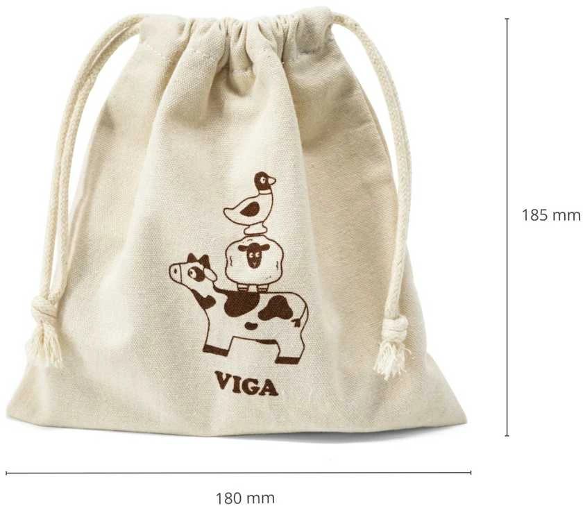 Viga Toys Viga Medinė Žaislai Stovintys Ūkiniai Gyvūnai