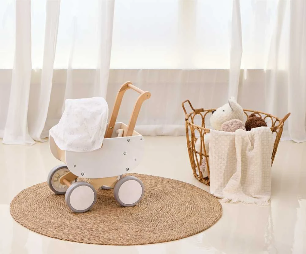 Viga Toys VIGA 44719 Medinis lėlių vežimėlis su gondola